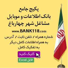 اطلاعات مشاغل شهر چهارباغ