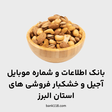 اطلاعات آجیل و خشکبار فروشی های البرز